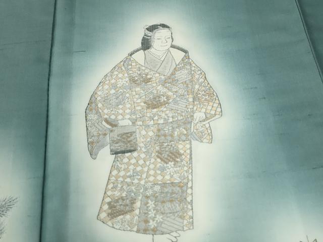 平和屋着物●京の名門・菱屋六右ェ門 紬 訪問着 能 正絹 逸品 CABM4394yc