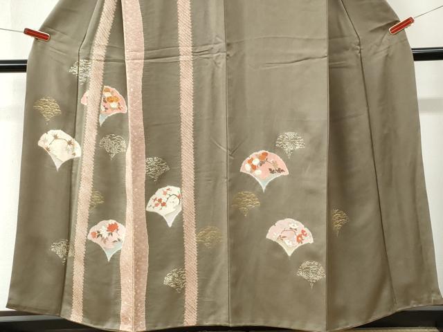 平和屋着物●訪問着 絞り 草花文 金彩 正絹 逸品 CABM4406yc
