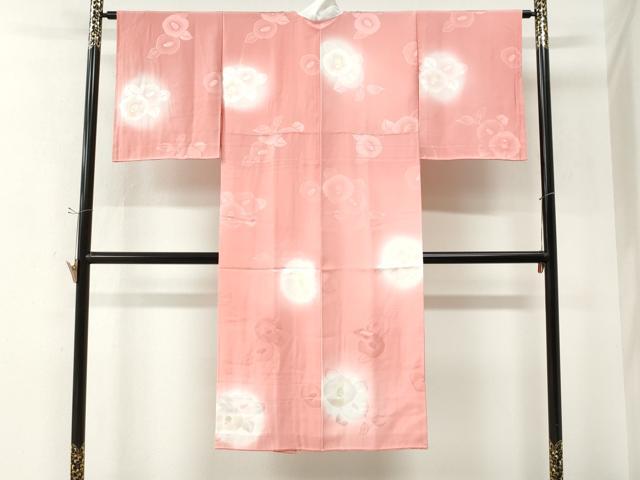 平和屋着物●長襦袢 無双仕立て 光琳椿地紋 暈し染め 正絹 逸品 CABM4425yc