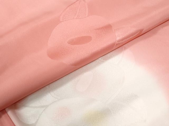 平和屋着物●長襦袢 無双仕立て 光琳椿地紋 暈し染め 正絹 逸品 CABM4425yc