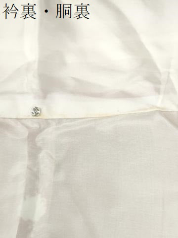 平和屋着物●上質な色無地 黄丹色 三越扱い 正絹 逸品 CABM4433yc