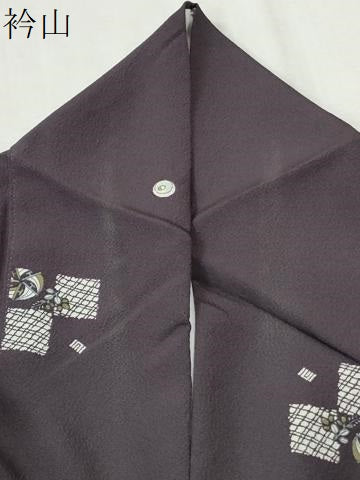 平和屋着物●上質な小紋 市松兎吉祥文 正絹 逸品 CABM4451yc
