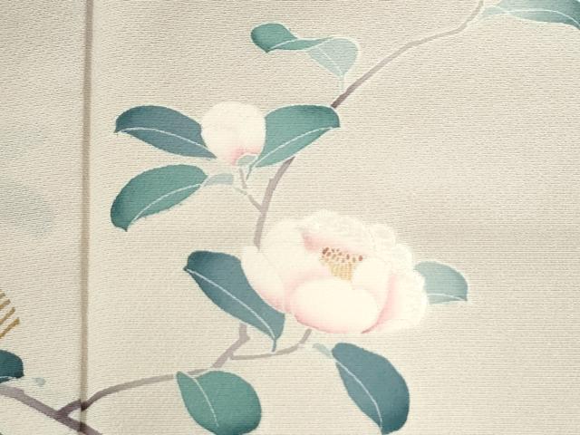 平和屋着物●訪問着 友禅 刺繍 立波枝花文 暈し染め 金彩 正絹 逸品 CABM4455yc