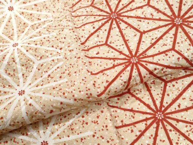 平和屋着物●長襦袢 無双仕立て 麻の葉花文 正絹 逸品 CABM4458yc