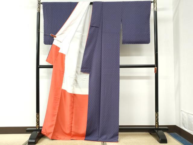 平和屋着物●世界的人形師 辻村寿三郎 ジュサブロー 小紋 変わり市松吉祥文 正絹 逸品 未使用 CABM4465yc