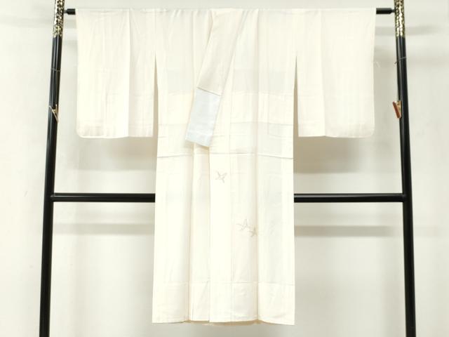 平和屋着物●長襦袢 無双仕立て 飛鶴文 金糸 正絹 逸品 CABM4472yc