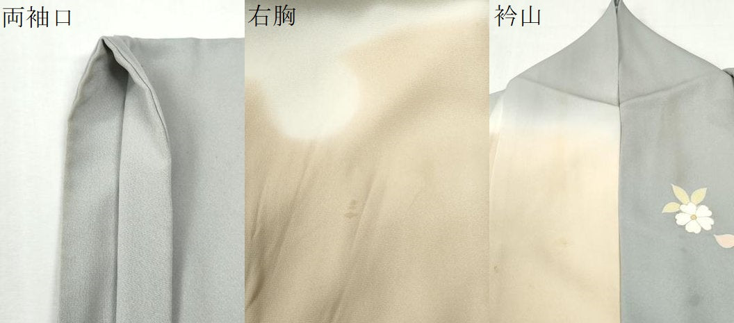 平和屋着物●訪問着 鬘帯流水舞桜文 暈し染め 金彩 正絹 逸品 CABM4476yc