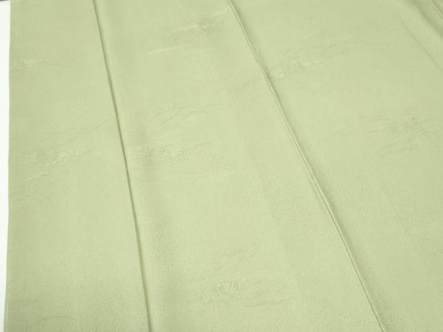 平和屋着物●上質な色無地 霞鳳凰地紋 若菜色 正絹 逸品 未使用 CABM4496yc