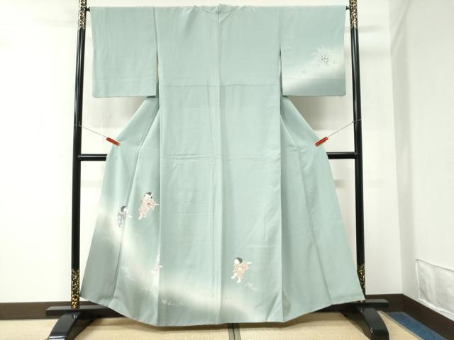 平和屋着物●訪問着 童子遊び 暈し染め 正絹 逸品 CABM4497yc