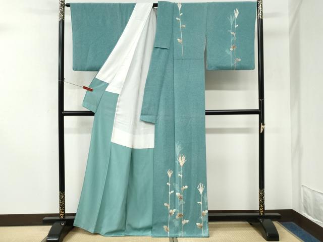 平和屋着物●訪問着 駒刺繍 裏菊 正絹 逸品 CABM4499yc