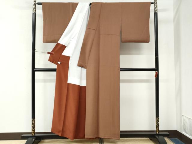 平和屋着物●江戸小紋 格子 正絹 逸品 CABM4503yc