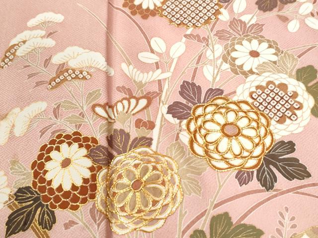平和屋着物●訪問着 駒刺繍 文箱花蝶文 暈し染め 金彩 正絹 逸品 CABM4504yc
