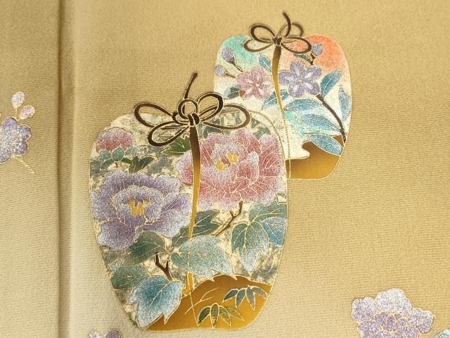平和屋着物●中国三大刺繍 スワトウ刺繍 訪問着 仕覆花文 暈し染め 金彩 正絹 逸品 CABM4509yc