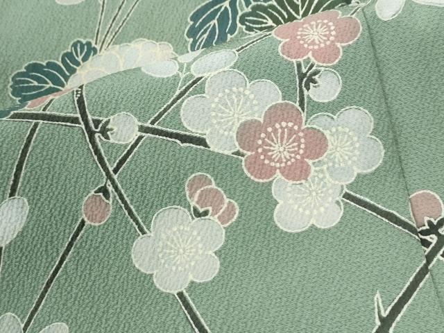 平和屋着物●訪問着 枝菊梅花文 正絹 逸品 CABM4512yc
