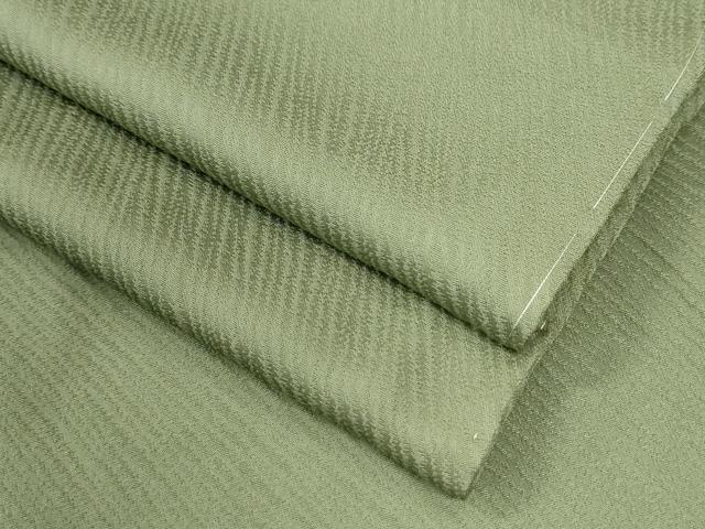 平和屋着物●上質な色無地 霞地紋 柳染色 正絹 逸品 未使用 CABM4526yc