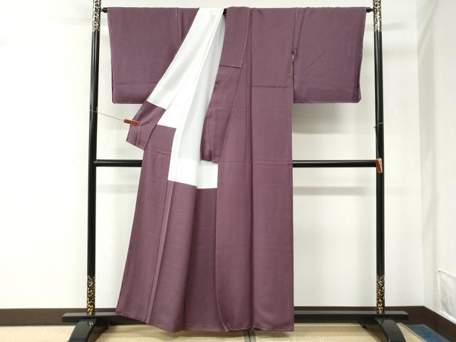 平和屋着物●上質な色無地 紋意匠 暗紅色 正絹 逸品 未使用 CABM4527yc