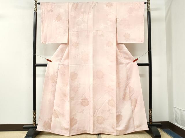 平和屋着物●上質な小紋 地紋起こし 薔薇 正絹 逸品 未使用 CABM4533yc
