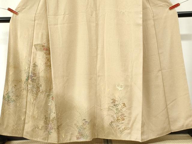 平和屋着物●中国三大刺繍 スワトウ刺繍 訪問着 扇面草花文 暈し染め 正絹 逸品 CABM4536yc