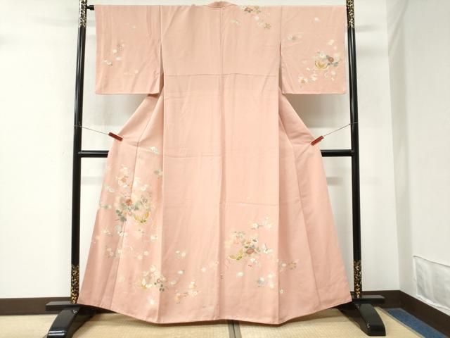 平和屋着物●創業460年・千總 訪問着 駒刺繍 枝橘花蝶文 金彩 正絹 逸品 CABM4542yc