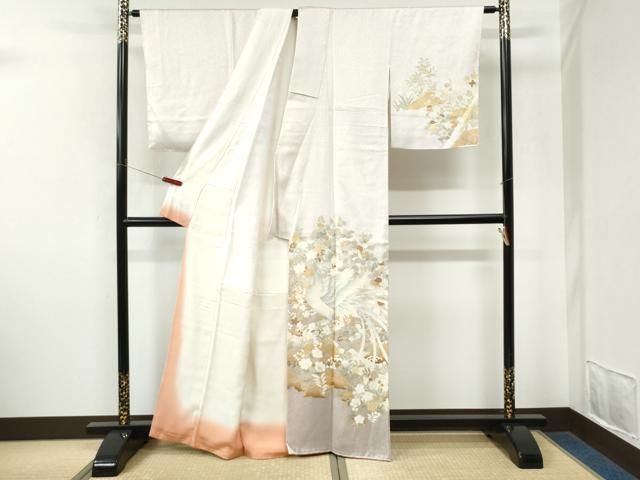 平和屋着物●訪問着 鳳凰草花文 金彩 正絹 逸品 未使用 CABM4570yc