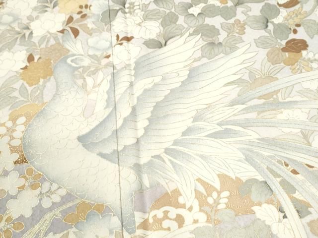 平和屋着物●訪問着 鳳凰草花文 金彩 正絹 逸品 未使用 CABM4570yc