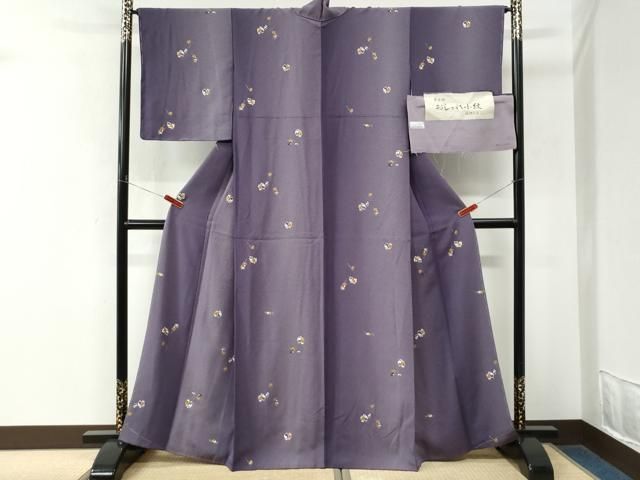 平和屋着物●上質な小紋 京友禅 玩具文 金彩 反端付き 正絹 逸品 未使用 CABM4572yc