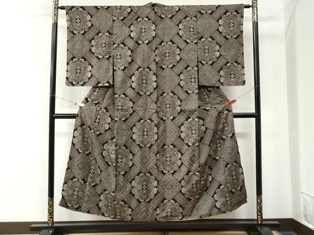 平和屋着物●本場大島紬 龍郷絣 正絹 逸品 CABM4579yc
