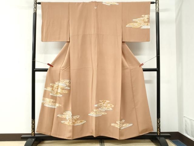 平和屋着物●中国三大刺繍 相良刺繍 訪問着 駒刺繍 霞吉祥文 正絹 逸品 CABM4606yc