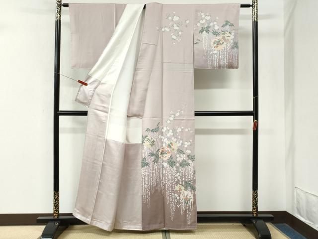 平和屋着物●訪問着 鬘帯雪輪枝垂れ花文 暈し染め 金彩 正絹 逸品 CABM4607yc