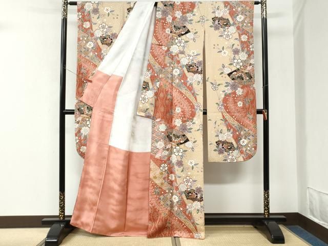 平和屋着物●豪華振袖 辻が花 金彩 正絹 逸品 CABM4608yc
