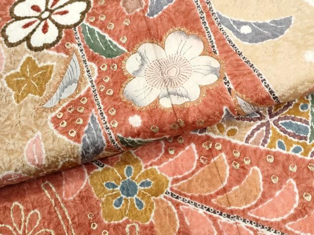 平和屋着物●豪華振袖 辻が花 金彩 正絹 逸品 CABM4608yc