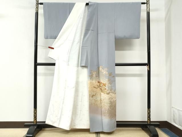 平和屋着物●豪華色留袖 作家物 駒刺繍 霞文鳳凰草花文 暈し染め 金彩 正絹 逸品 CABM4620yc