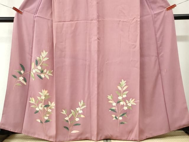 平和屋着物●本加賀友禅作家 成竹登茂男 訪問着 枝花文 正絹 逸品 CABM4628yc