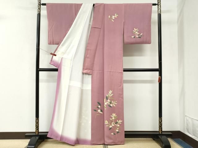 平和屋着物●本加賀友禅作家 成竹登茂男 訪問着 枝花文 正絹 逸品 CABM4628yc