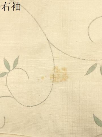 平和屋着物●訪問着 紬地 手描き 葡萄花唐草文 正絹 逸品 CABM4641yc