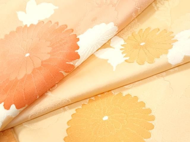 平和屋着物●上質な小紋 地紋起こし 枝菊文 暈し染め 正絹 逸品 CABM4649yc