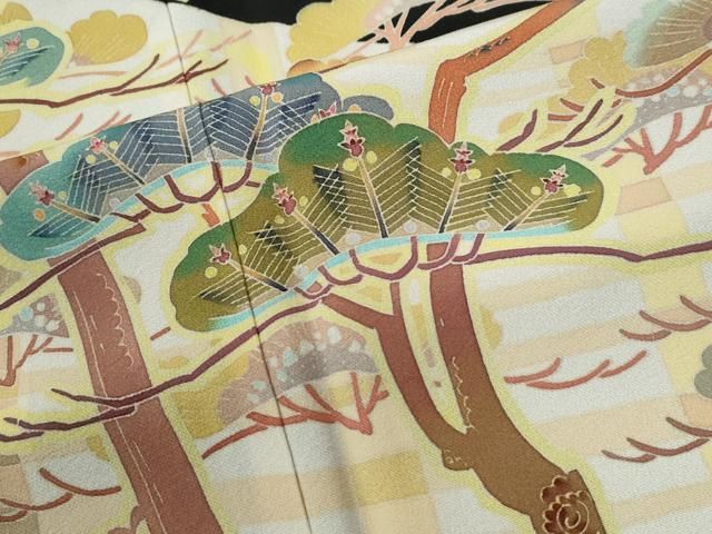 平和屋着物●本加賀友禅作家 中町博志 黒留袖 枝花文 正絹 逸品 CABM4653yc