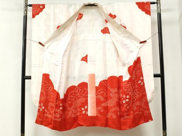 平和屋着物●振袖用長襦袢 無双仕立て 絞り 吉祥文 正絹 逸品 CABM4680yc