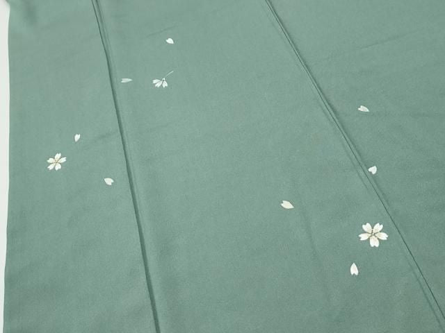 平和屋着物●上質な小紋 舞桜文 正絹 逸品 CABM4683yc