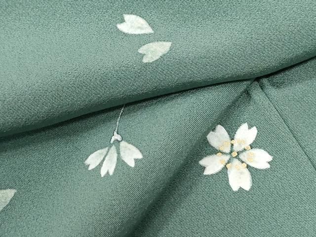 平和屋着物●上質な小紋 舞桜文 正絹 逸品 CABM4683yc