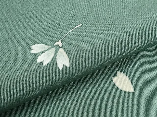 平和屋着物●上質な小紋 舞桜文 正絹 逸品 CABM4683yc