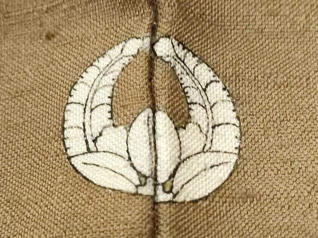 平和屋着物●結城紬 色無地 朽葉色 正絹 逸品 CABM4687yc