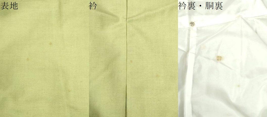 平和屋着物●結城紬 色無地 若苗色 正絹 逸品 CABM4688yc