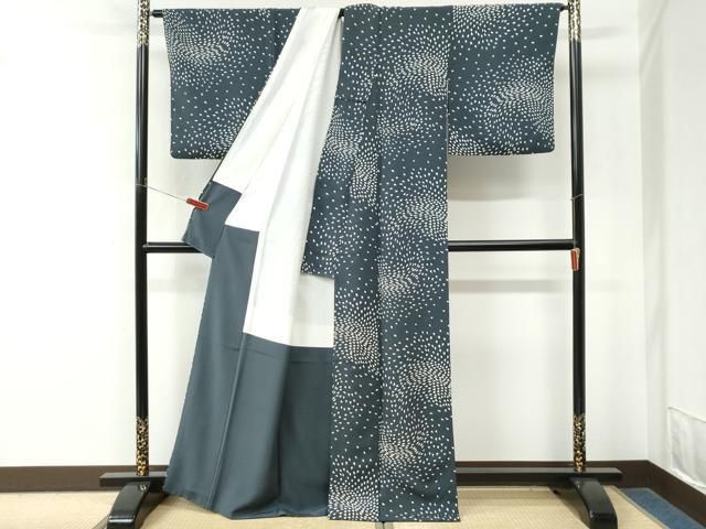 平和屋着物●上質な小紋 舞花弁 正絹 逸品 CABM4699yc