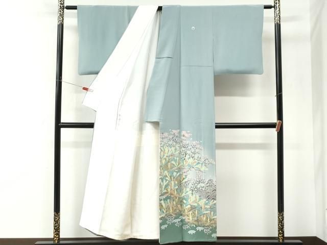 平和屋着物●本加賀友禅作家 魚津誠 色留袖 枝松笹文 暈し染め 正絹 逸品 CABM4707yc
