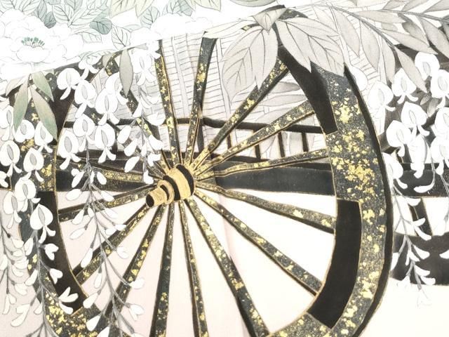 平和屋着物●豪華色留袖 高橋一海 牡丹花車文 暈し染め 金彩 正絹 逸品 CABM4718yc