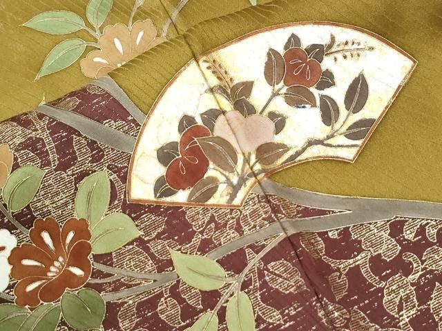平和屋着物●訪問着 地紙花唐草文 金彩 正絹 逸品 CABM4720yc