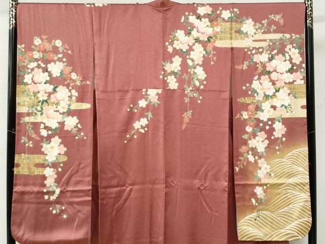 平和屋着物●豪華振袖・長襦袢セット 駒刺繍 霞枝花文 暈し染め 金彩 やまと誂製 正絹 逸品 CABM4721yc