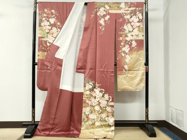 平和屋着物●豪華振袖・長襦袢セット 駒刺繍 霞枝花文 暈し染め 金彩 やまと誂製 正絹 逸品 CABM4721yc
