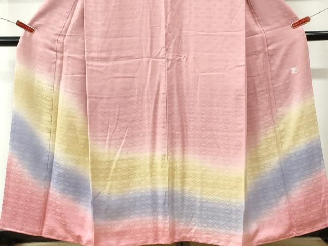 平和屋着物●訪問着 作家物 枝垂れ花文 暈し染め 金彩 正絹 逸品 未使用 CABM4733yc